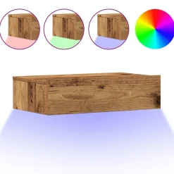 Szafka Nocna Brąz Komoda Stolik Półka Nocna Do Sypialni 60x35 cm