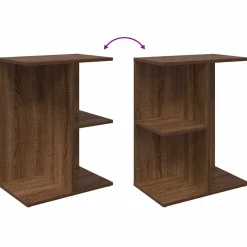 Szafka Nocna Brąz Komoda Stolik Półka Nocna Do Sypialni 46.5x29x61 cm