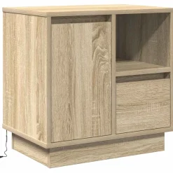 Szafka Nocna Brąz Komoda Stolik Półka Nocna Do Sypialni 50 x 34.5 x 50 cm