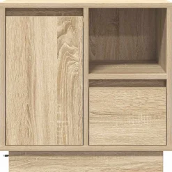Szafka Nocna Brąz Komoda Stolik Półka Nocna Do Sypialni 50 x 34.5 x 50 cm