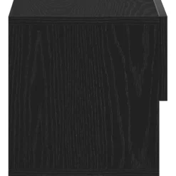 Szafka Nocna Czarna Komoda Stolik Półka Nocna Do Sypialni 46 x 29.5 x 30 cm