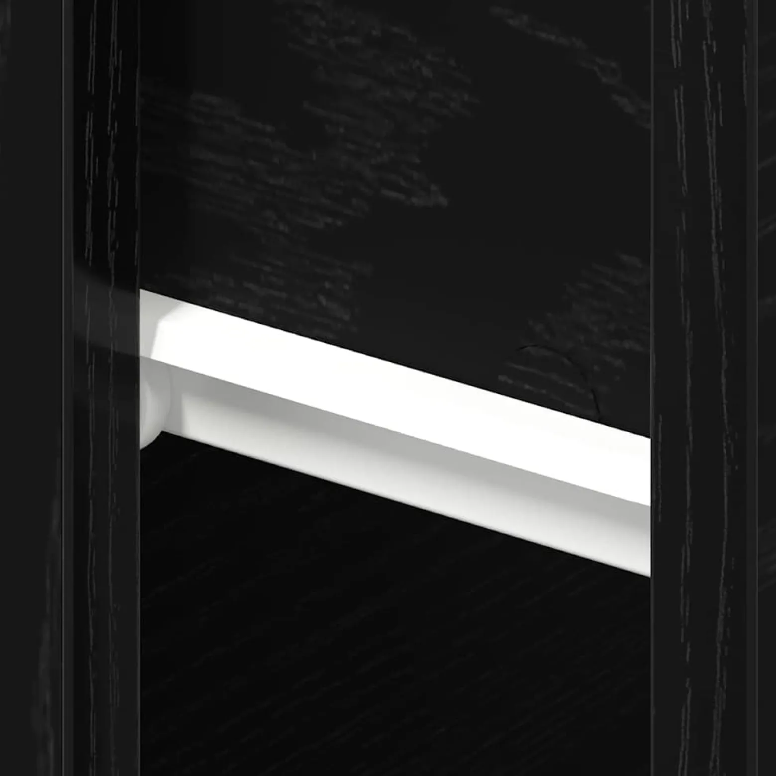 Szafka Nocna Czarna Komoda Stolik Półka Nocna Do Sypialni 46 x 29.5 x 30 cm