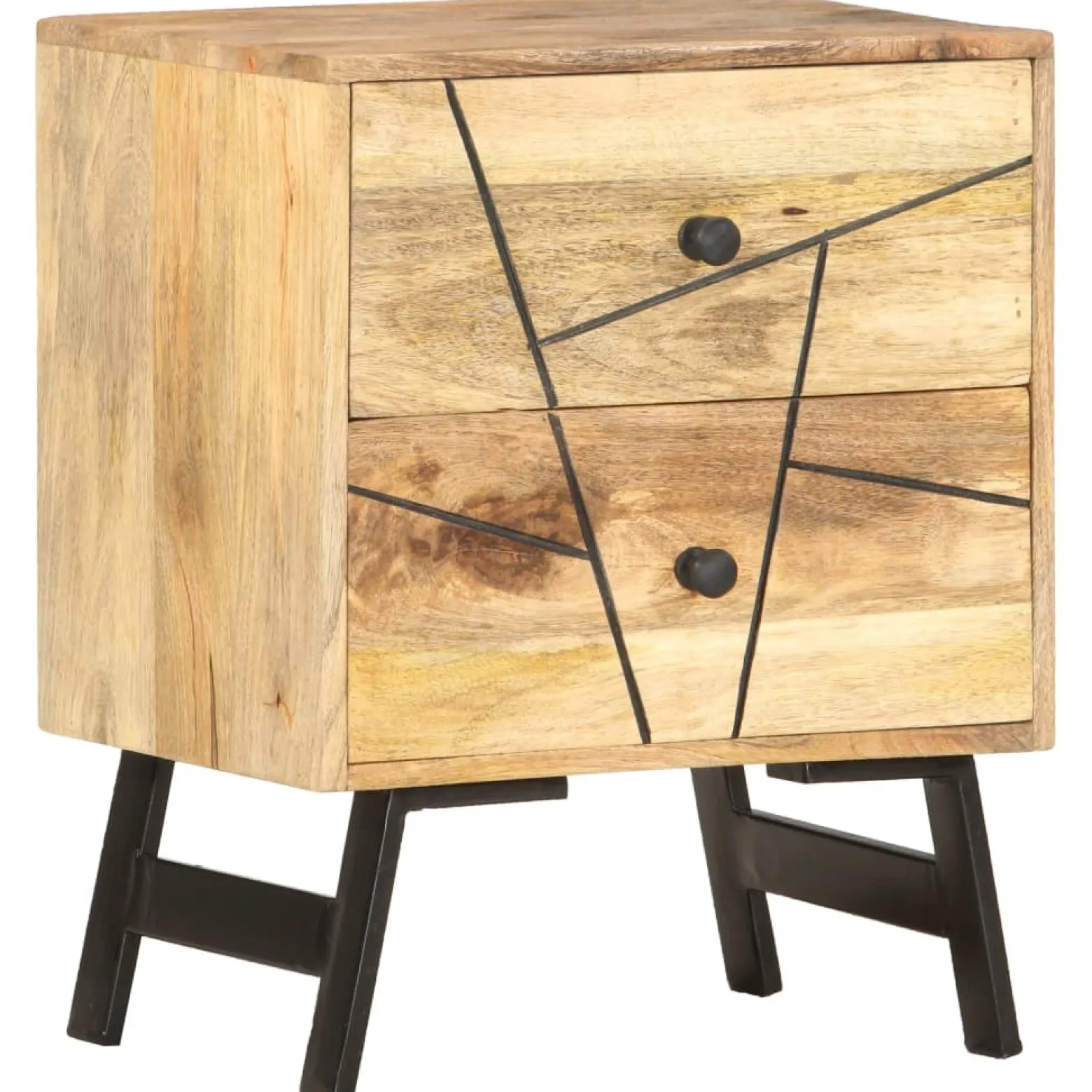 Szafka Nocna Drewniana Komoda Stolik Nocny Do Sypialni 40x30x50 cm