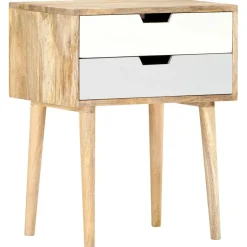 Szafka Nocna Drewniana Komoda Stolik Nocny Do Sypialni 47 x 35 x 59 cm