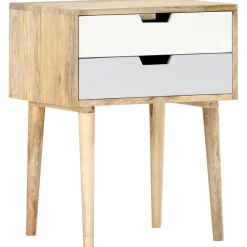 Szafka Nocna Drewniana Komoda Stolik Nocny Do Sypialni 47 x 35 x 59 cm