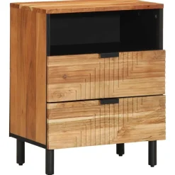Szafka Nocna Drewniana Komoda Stolik Nocny Do Sypialni 50 x 33 x 62
