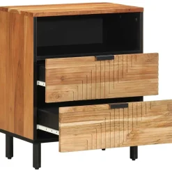 Szafka Nocna Drewniana Komoda Stolik Nocny Do Sypialni 50 x 33 x 62