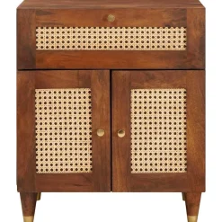 Szafka Nocna Drewniana Komoda Stolik Półka Nocna Do Sypialni 50 x 33 x 60 c