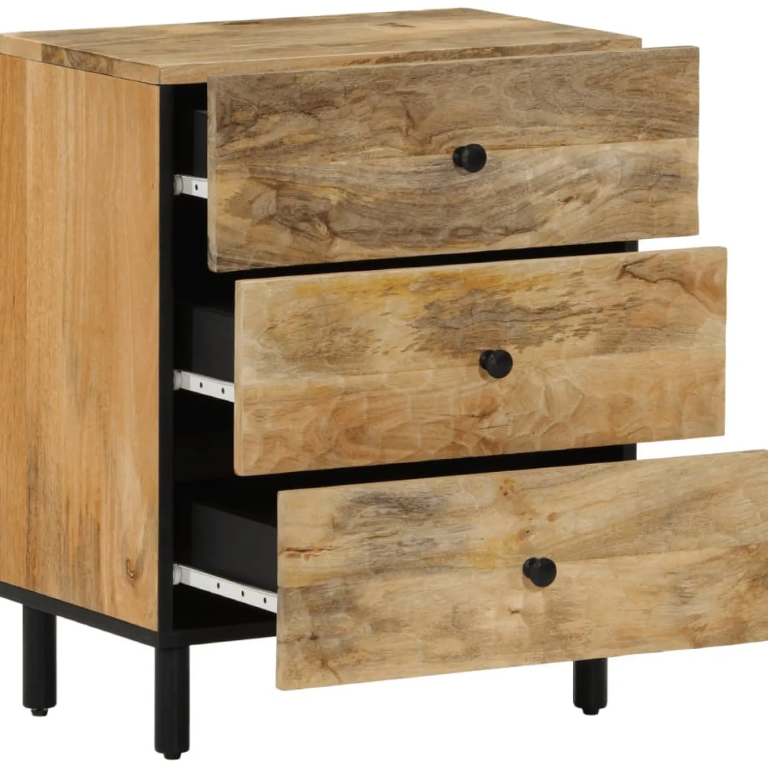 Szafka Nocna Drewniana Komoda Stolik Nocny Do Sypialni 50x33x60 cm