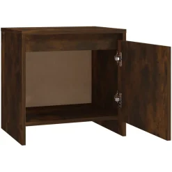 Szafka Nocna Komoda Brąz Stolik Półka Nocna Do Sypialni 45x34x44.5 cm