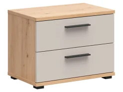 Szafka nocna Sindara 60 cm z 2 szufladami dąb artisan/kaszmir
