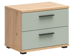Szafka nocna Sindara 60 cm z 2 szufladami dąb artisan/szałwia Salbei