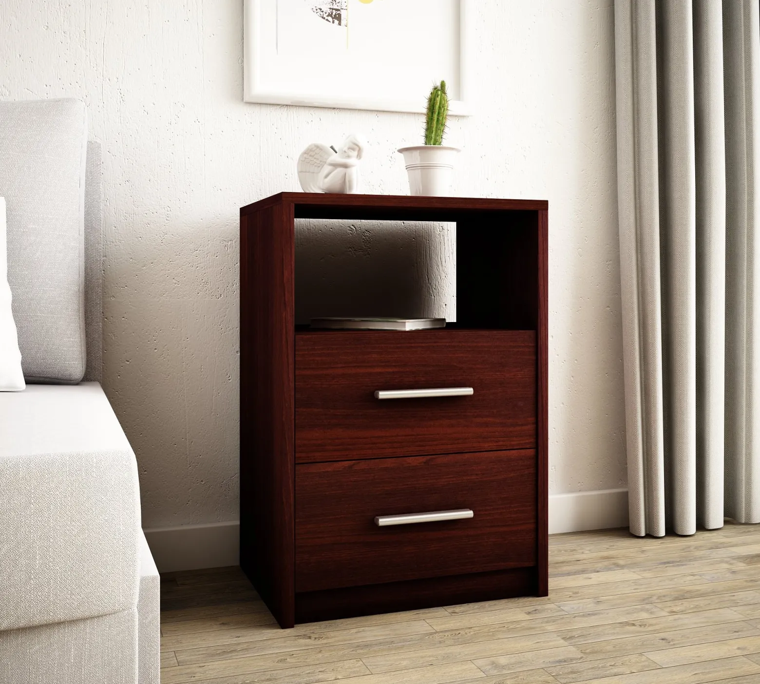 Szafka nocna 2SO VENGE wenge 40cm szuflady komoda