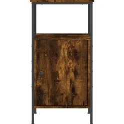 Szafka Nocna Stolik Brązowa z Regulowanymi Nóżkami Do Sypialni 41x31x80 cm