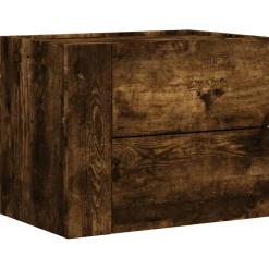 Szafka Nocna Stolik Brązowa z Szufladą Wisząca Do Sypialni 45x30x35 cm