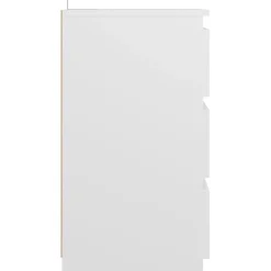 Szafka Nocna Stolik Komoda Biała z Szufladą Do Sypialni 40x35x62,5 cm