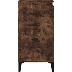 Szafka Nocna Stolik Komoda Brązowa z Drzwiami Do Sypialni 40x35x70 cm
