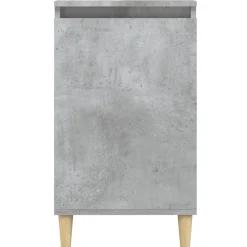 Szafka Nocna Stolik Komoda Szara z Drzwiami Do Sypialni 40x35x70 cm
