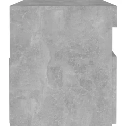 Szafka Nocna Stolik Komoda Szara z LED Do Sypialni 60x35x40 cm