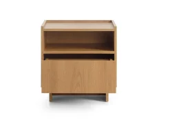 Szafka Nocna SUNA 50 cm – Stylowy Stolik Nocny Dąb Karmel w Stylu Japandi
