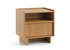 Szafka Nocna SUNA 50 cm – Stylowy Stolik Nocny Dąb Karmel w Stylu Japandi