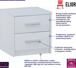 Szafka nocna z szufladami - Orvro