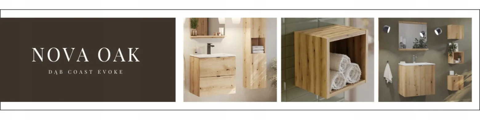 Szafka pod blat 20 cm NOVA OAK 81-20-1D DĄB COAST EVOKE