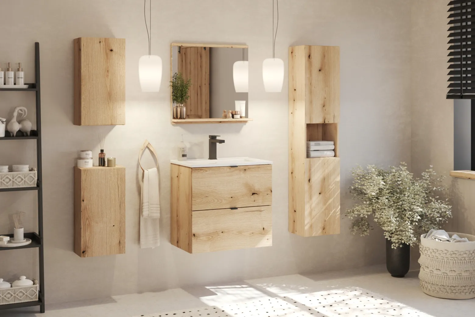 Szafka pod blat 20 cm NOVA OAK 81-20-1D DĄB COAST EVOKE