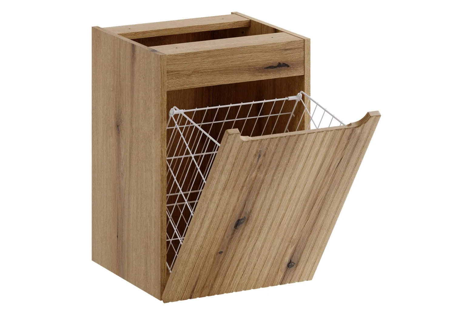 Szafka pod blat NOVA 40 cm dąb Coast Evoke ryflowana z koszem
