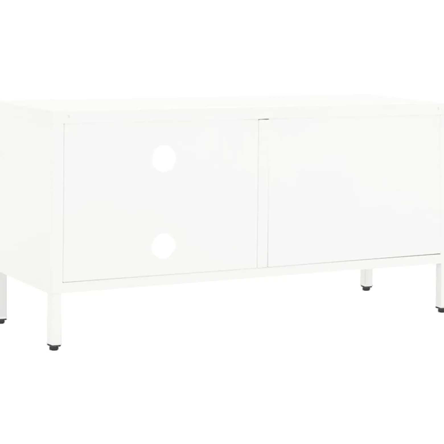 Szafka Pod Telewizor Biała Półka Szafka RTV Stalowa 90x30x44 cm