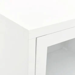Szafka Pod Telewizor Biała Półka Szafka RTV Stalowa 90x30x44 cm