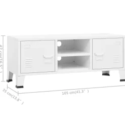 Szafka pod telewizor Biały Metal vidaXL