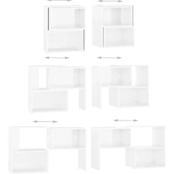 Szafka Pod Telewizor Biały Połysk Stolik Półka Szafka RTV 104x30x52 cm