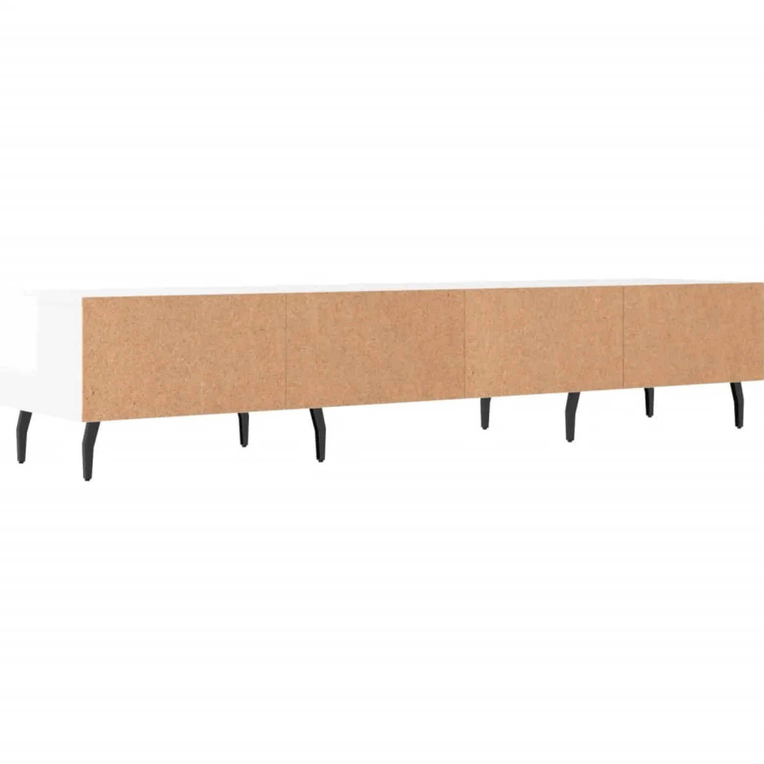 Szafka Pod Telewizor Biały Połysk Stolik Półka Szafka RTV 150x36x30 cm
