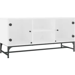 Szafka Pod Telewizor Biały Stolik Półka Szafka RTV 102x37x50 cm