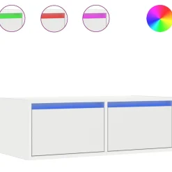 Szafka Pod Telewizor Biały Stolik Półka Szafka RTV LED 75x35.5x25 cm