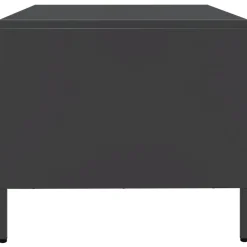 Szafka Pod Telewizor Czarna Półka Szafka RTV Stalowa 68x50x43.5 cm