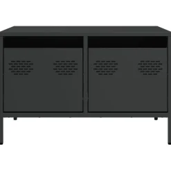 Szafka Pod Telewizor Czarna Półka Szafka RTV Stalowa 68x50x43.5 cm