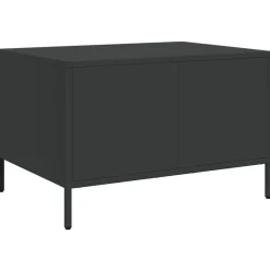 Szafka Pod Telewizor Czarna Półka Szafka RTV Stalowa 68x50x43.5 cm