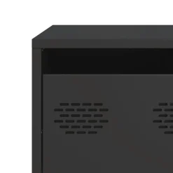 Szafka Pod Telewizor Czarna Półka Szafka RTV Stalowa 68x50x43.5 cm