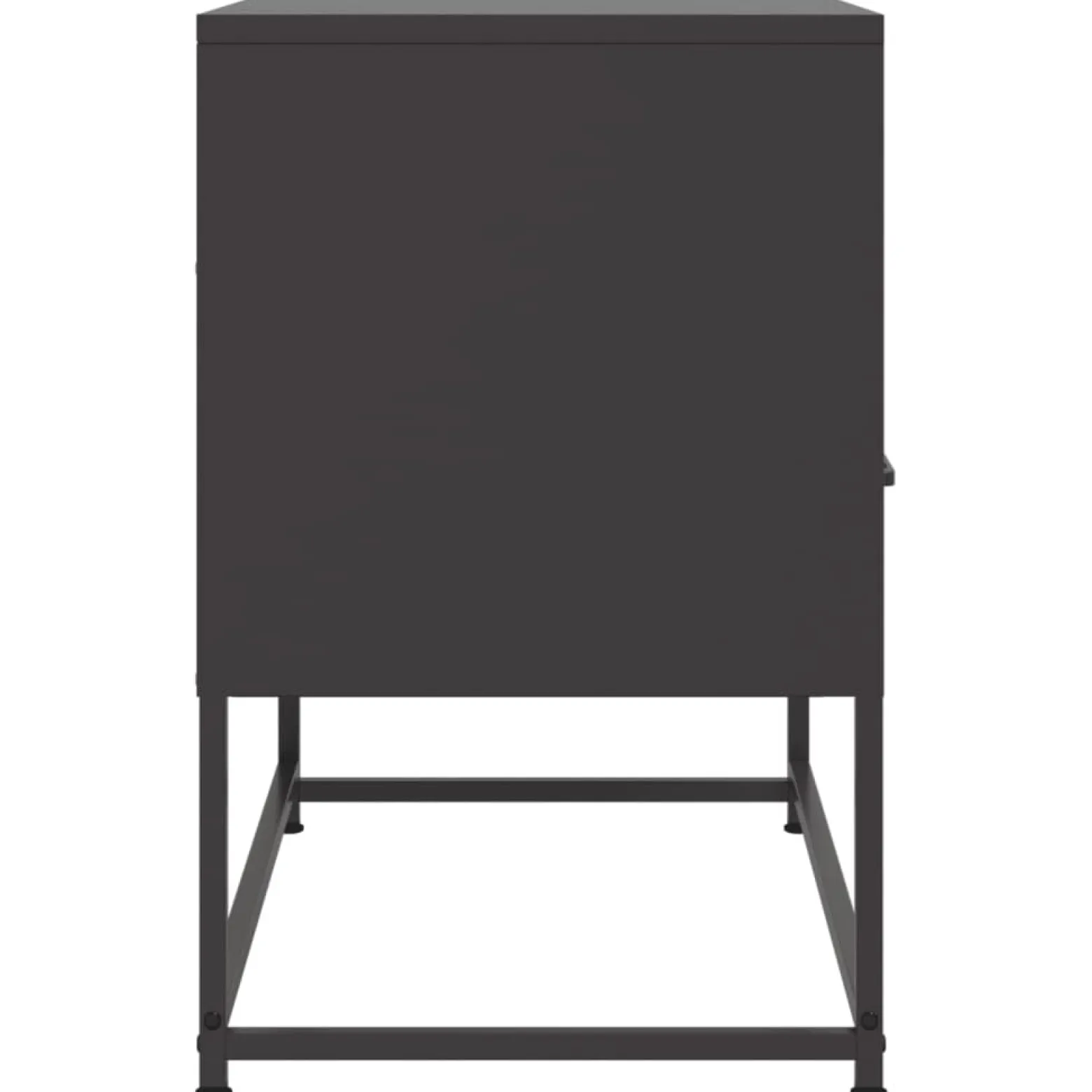 Szafka Pod Telewizor Czarna Półka Szafka RTV Stalowa 68x39x60.5 cm