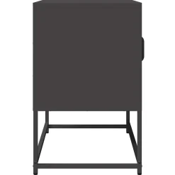 Szafka Pod Telewizor Czarna Półka Szafka RTV Stalowa 68x39x60.5 cm