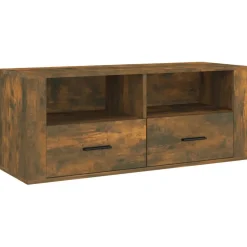 Szafka Pod Telewizor Półka Stolik RTV Brązowy 100x35x40 cm