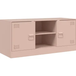 Szafka Pod Telewizor Różowa Półka Szafka RTV Stalowa 99x39x44 cm