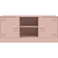 Szafka Pod Telewizor Różowa Półka Szafka RTV Stalowa 99x39x44 cm