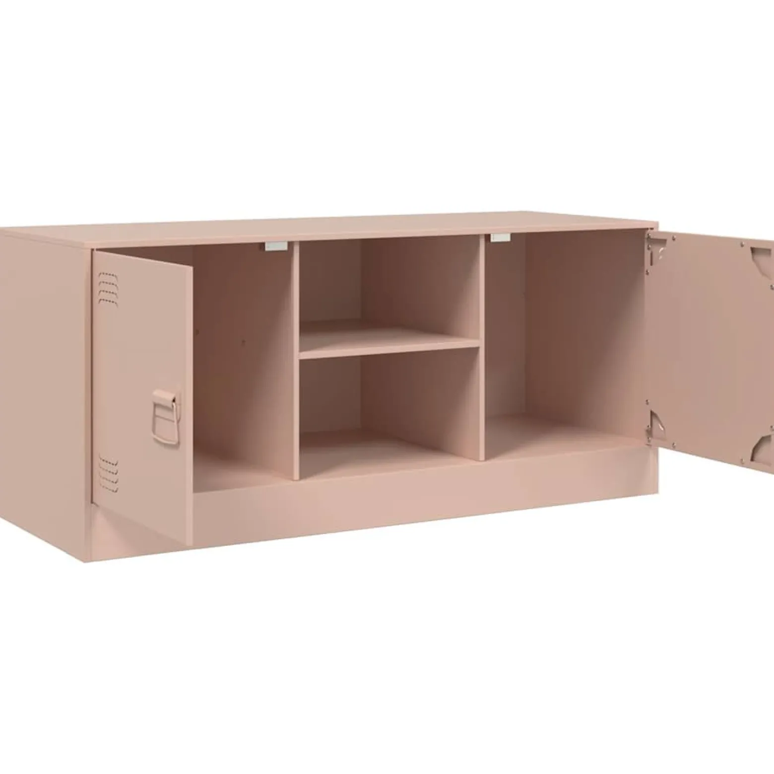 Szafka Pod Telewizor Różowa Półka Szafka RTV Stalowa 99x39x44 cm