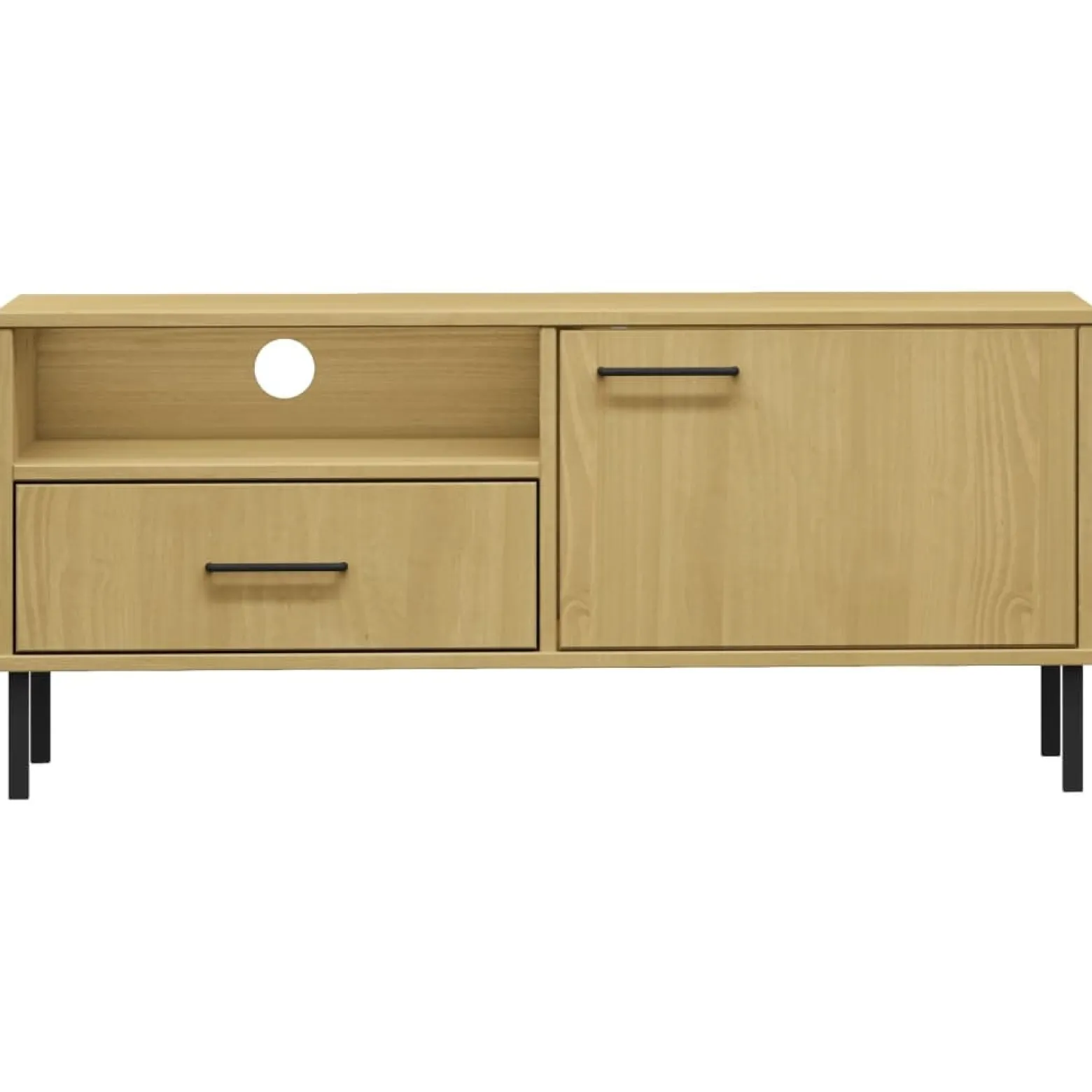 Szafka pod Telewizor Rtv Brąz Mat Szuflady Drzwiczki 106x40x46,5cm