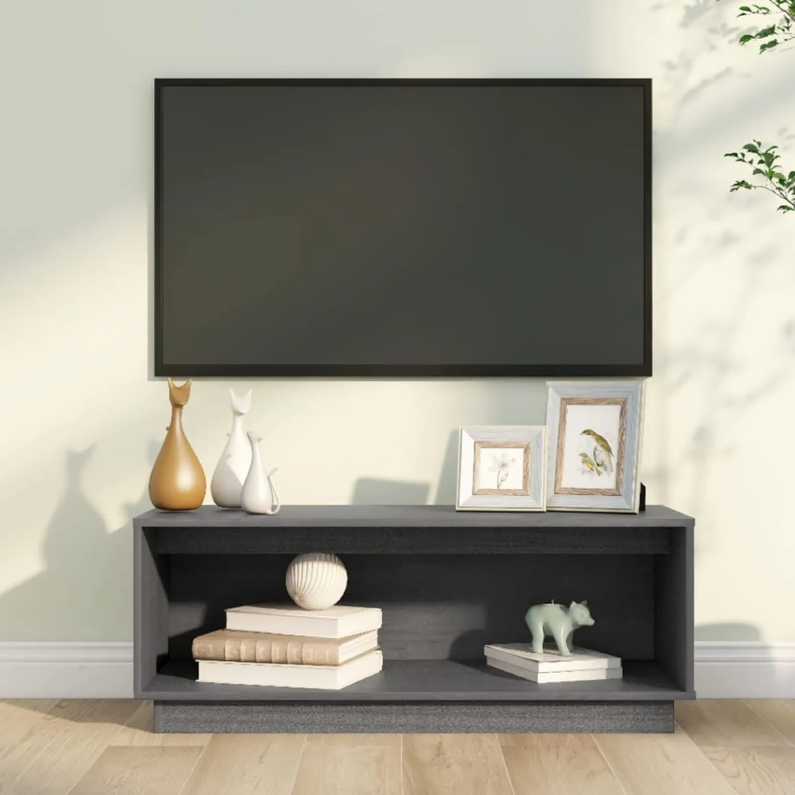 Szafka pod Telewizor Rtv Szary Mat Nowoczesny Salon 90x35x35cm