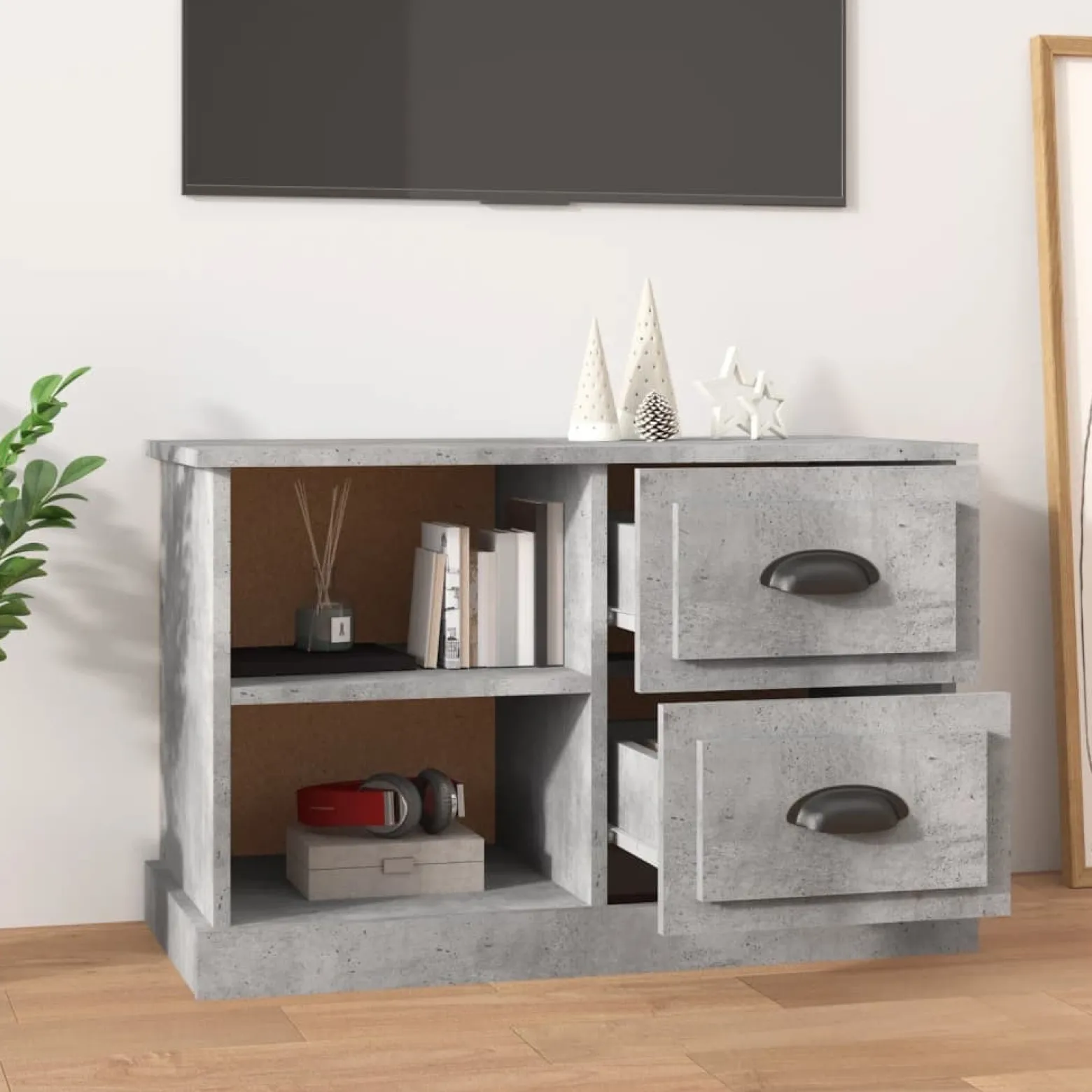 Szafka pod Telewizor Rtv Szary Mat Szuflady Nowoczesny 73x35,5x47,5cm