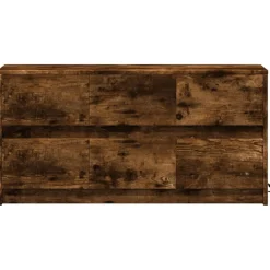 Szafka Pod Telewizor Stolik Półka Szafka RTV Brązowa LED 100x34x50 cm
